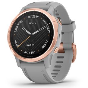 Garmin Fenix 6S Sapphire GPS Watch 3006641-Rose Goldtone/Powder Gray, rose goldtone/powder gray