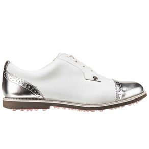 G/FORE Women\'s Cap Toe Gallivanter Spikeless Golf Shoes 3008340-Snow/Shark Skin  Size 7.5 M, snow/shark skin