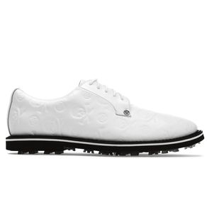 G/FORE Men\'s Embossed Skull Gallivanter Spikeless Golf Shoes 3008 Size 902-Snow/Onyx  Size 9 M, snow/onyx