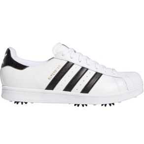 adidas Men\'s Superstar LE Golf Shoes 3011886-White/Black/Gold Metallic  Size 9 M, white/black/gold metallic