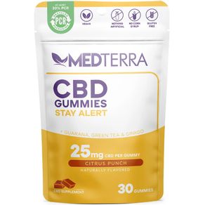 Medterra 25mg Stay Alert CBD Gummies - Citrus Punch 3016474-CITRUS PUNCH  Size 30 pk, citrus punch