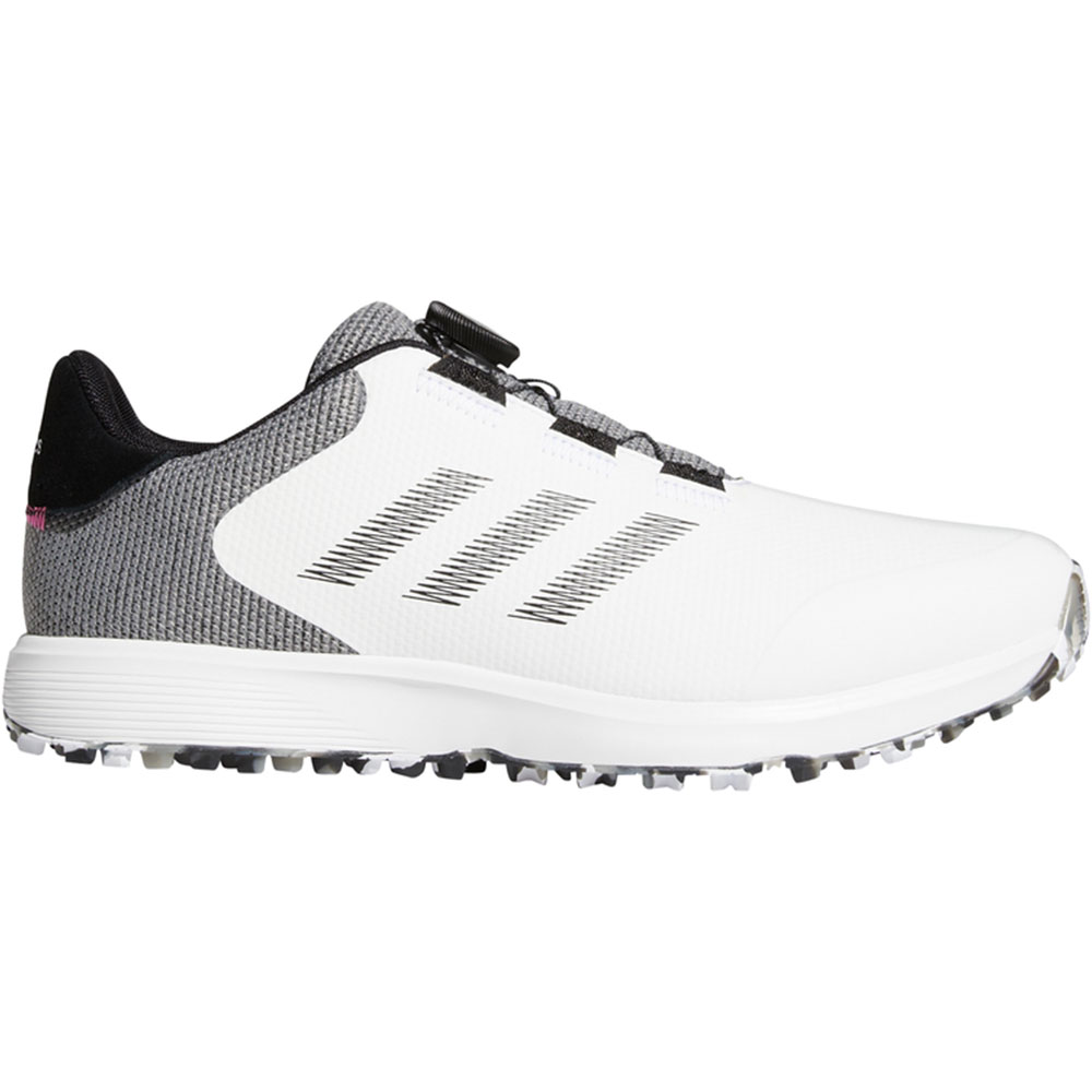 adidas Men\'s S2G BOA Spikeless Golf Shoes  Size 11.5, White/Black/Gray