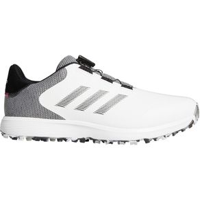 adidas Men\'s S2G BOA Spikeless Golf Shoes 3016692-White/Black/Gray  Size 12 M, white/black/gray