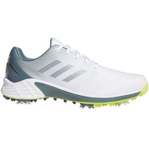 adidas Men\'s ZG21 Golf Shoes 3016866-White/Acid Yellow/Blue Oxide  Size 9 M, white/acid yellow/blue oxide