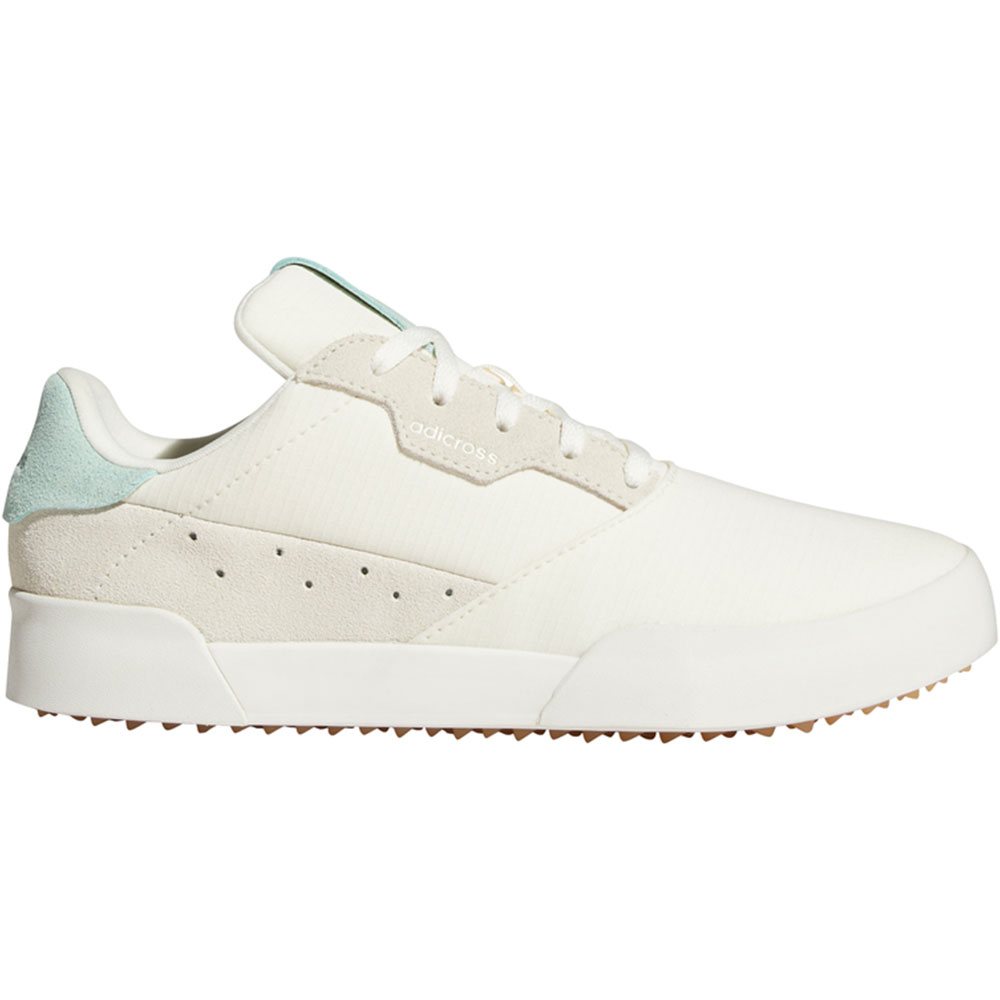 adidas Junior\'s Adicross Retro Spikeless Golf Shoes  Size 5.5, White/Hazy Green