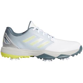 adidas Juniors\' ZG21 Golf Shoes 3017188-White/Acid Yellow/Blue Oxide  Size 5 M, white/acid yellow/blue oxide