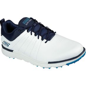 Skechers Men\'s GO GOLF Elite Tour SL Spikeless Golf Shoes 3019247-White/Navy  Size 13 W, white/navy