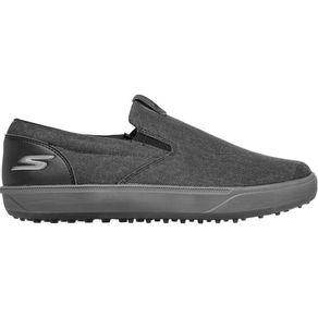 Skechers Men\'s Drive 4 RF - Course Spikeless Golf Shoes 3019332-Black/Gray  Size 7.5 RF, black/gray