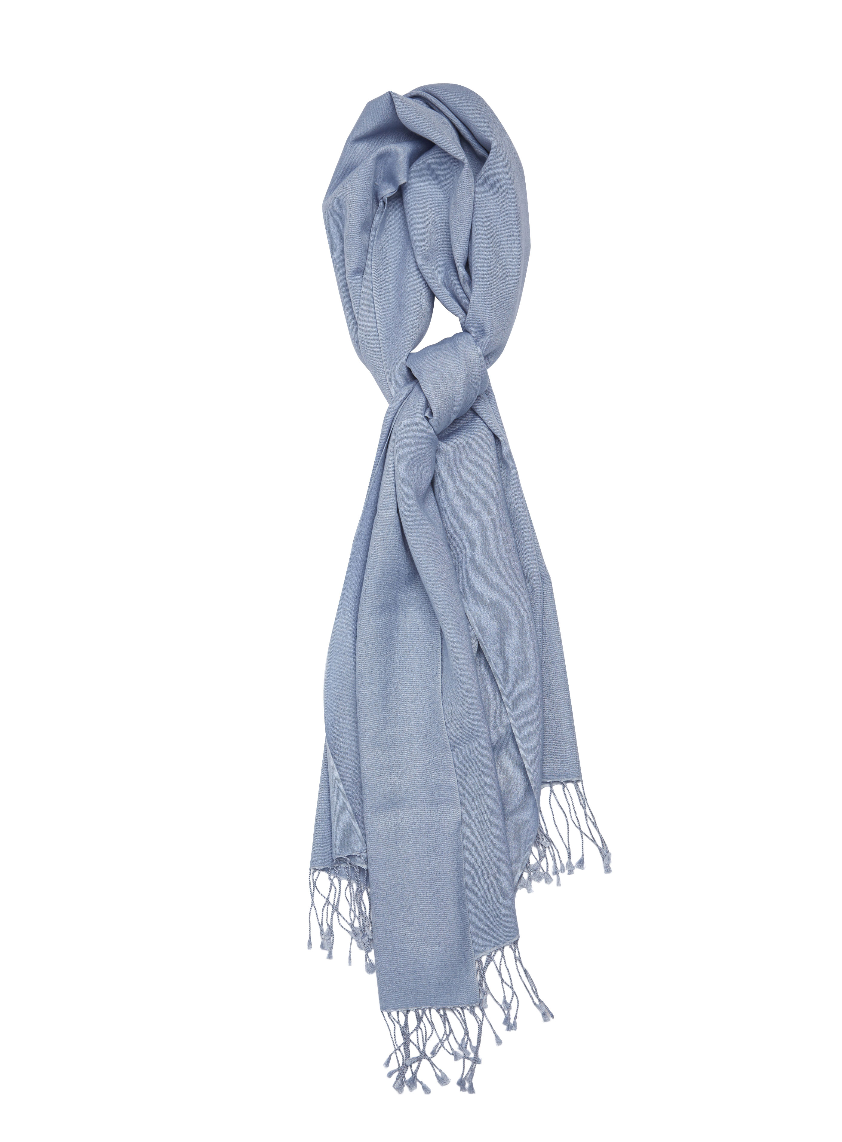 Pure Cashmere Shawl (Silver Blue)