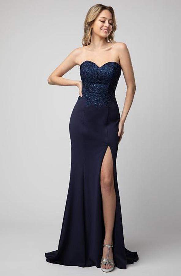 Shail K - 930 Embellished Sweetheart Trumpet Dress