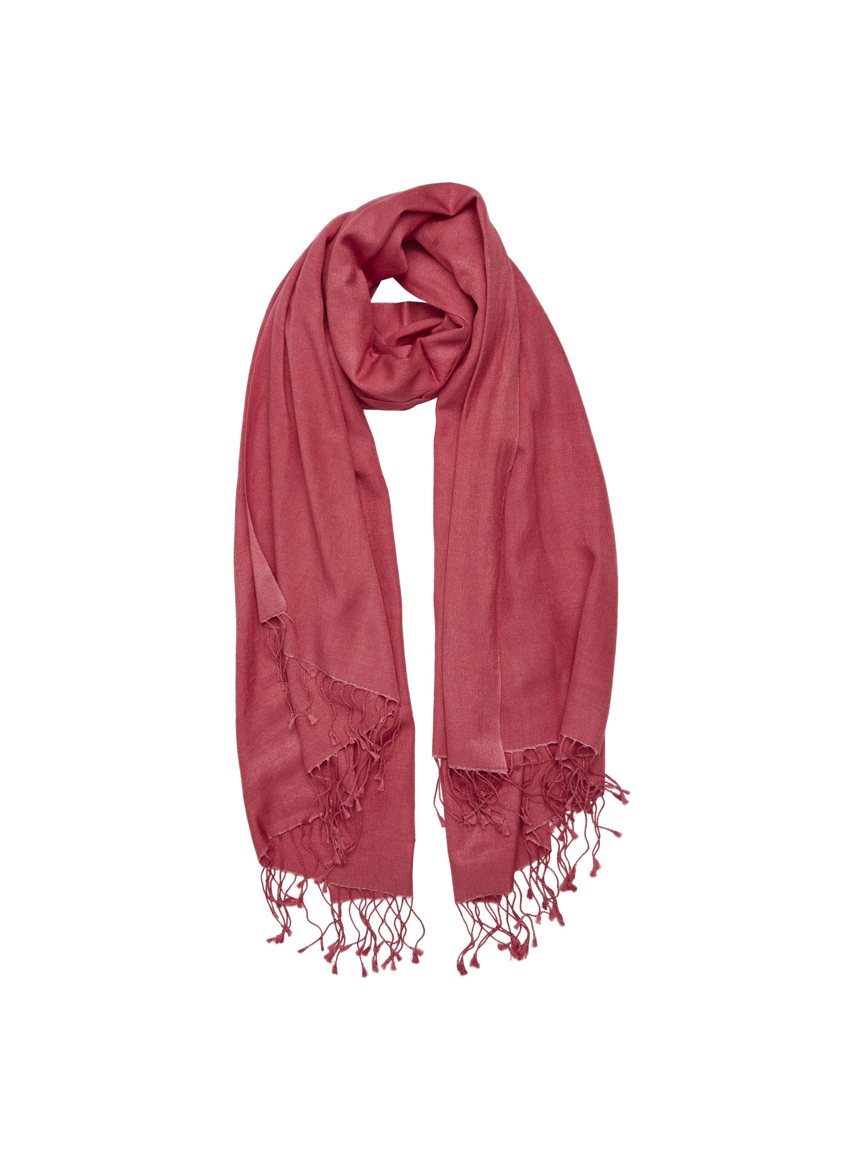 Waffle Weave Pashmina Shawl (Raspberry Sorbet)