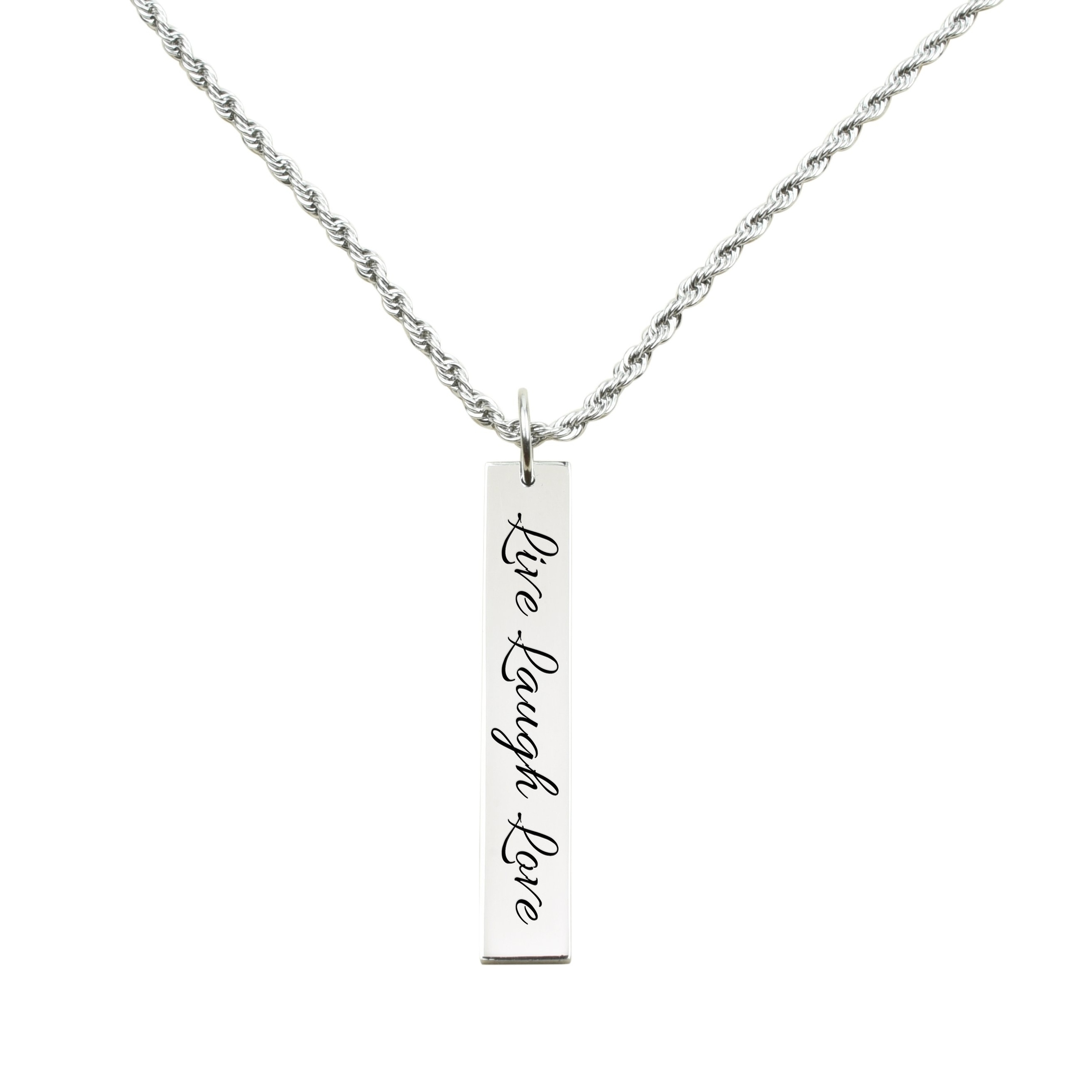 Vertical Bar Inspirational Necklace