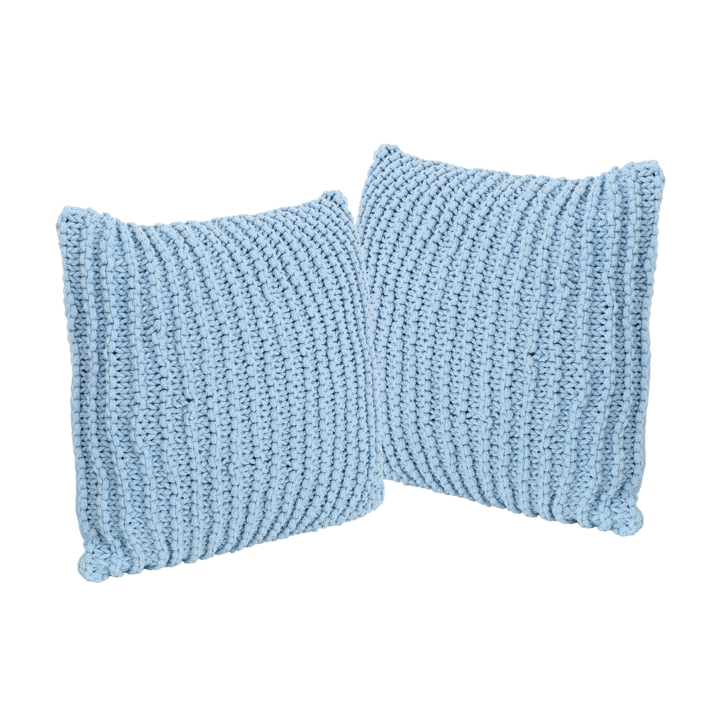 Farlie Knitted Cotton Pillows (Set of 2) by Chirstopher Knight Home