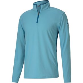 Puma Men\'s Rotation 1/4-Zip Pullover 4003422-Milky Blue  Size md, milky blue