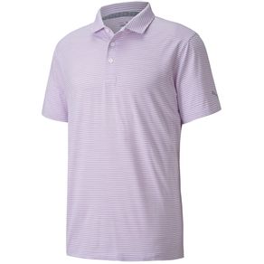 Puma Men\'s Cloudspun Caddie Stripe Polo 4003557-Lupine Heather  Size xl, lupine heather