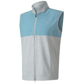 Puma Men\'s Cloudspun Warm Up Vest 4003700-High Rise/Milky Blue  Size lg, high rise/milky blue