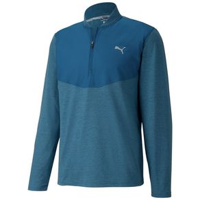 Puma Men\'s Cloudspun Stlth 1/4 Zip Pullover 4004058-Digi Blue Heather  Size sm, digi blue heather