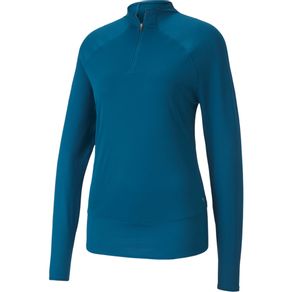 Puma Women\'s Mesh 1/4 Zip Pullover 4004699-Digi Blue  Size xs, digi blue