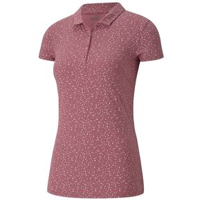 Puma Women\'s Speckle Polo 4004994-Rose Wine  Size xs, rose wine