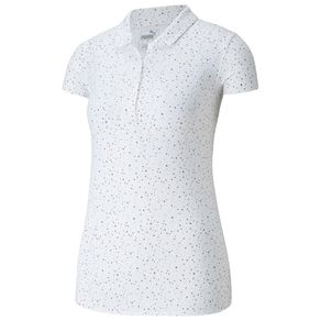 Puma Women\'s Speckle Polo 4005009-Bright White  Size lg, bright white