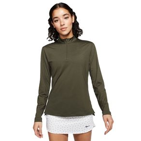 Nike Women\'s Dri-Fit UV Victory Long Sleeve 1/2 Zip Golf Top 4010529-Medium Olive/Medium Olive  Size xl, medium olive/medium olive