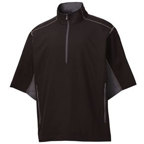 FootJoy Men\'s Short Sleeve Sport Windshirt 4013786-Black/Charcoal  Size sm, black/charcoal