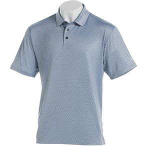 Ben Hogan Men\'s Printed Mini Shoe Pattern Polo 4014063-Zen Blue  Size lg, zen blue