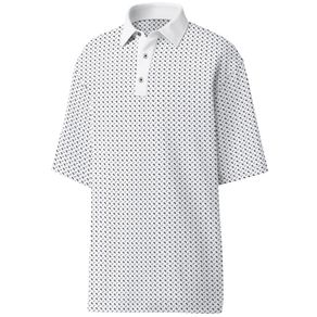 FootJoy Men\'s Lisle Mini Paisley Polo 4015345-White  Size xl, white