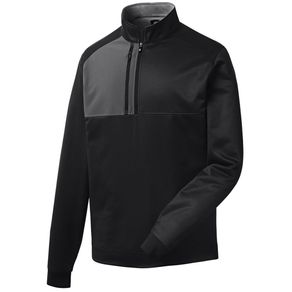 FootJoy Men\'s Brushed Back Pique Sport Midlayer 4015502-Black  Size xl, black