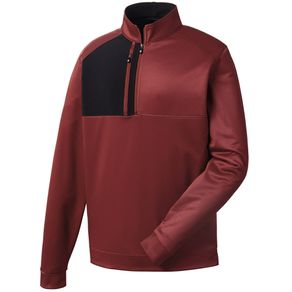 FootJoy Men\'s Brushed Back Pique Sport Midlayer 4015506-Crimson  Size lg, crimson