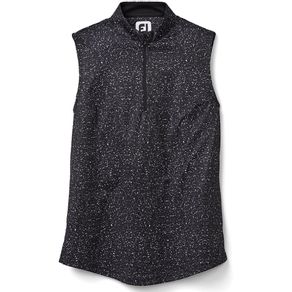 FootJoy Women\'s Granite Print Sleeveless Polo 4016317-Black  Size sm, black