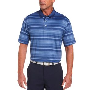 Ben Hogan Men\'s Textured All Over Stripe Polo 4017730-Gray Blue  Size sm, gray blue