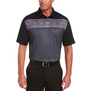 Ben Hogan Men\'s Chest Stripe Polo 4017802-Iron Gate  Size sm, iron gate