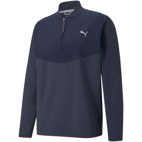 Puma Men\'s Cloudspun Stlth 1/4 Zip Pullover 4017975-Navy Blazer Heather  Size lg, navy blazer heather