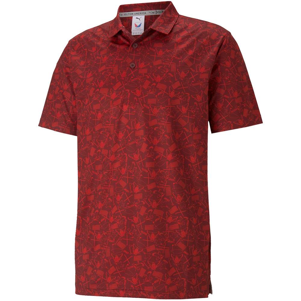 Puma Men\'s MATTR Volition BBQ Polo  Size SM, Zinfandel