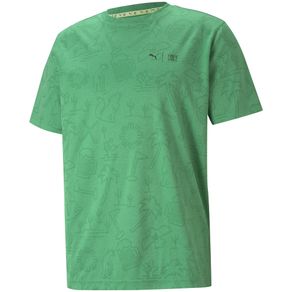 Puma Men\'s First Mile Flash T-Shirt 4018754-Amazon Green Heather  Size sm, amazon green heather