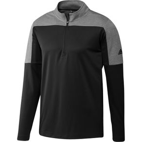 adidas Men\'s Lightweight 1/4 Zip Pullover 4020001-Black Melange  Size sm, black melange