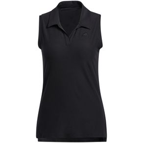 adidas Women\'s Go-To Primegreen Sleeveless Polo 4021934-Black/Black  Size sm, black/black