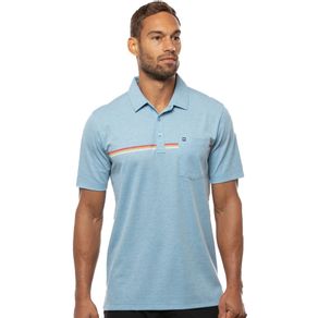 TravisMathew Men\'s Cabana Polo 4024329-Heather Heritage Blue  Size lg, heather heritage blue