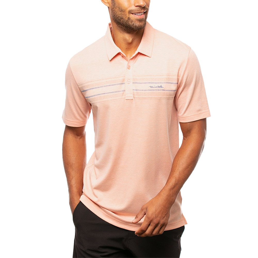 TravisMathew Men\'s Adult Swimming Polo  Size XL, Heather Autumn Sunset