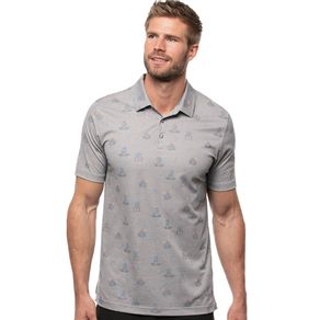 TravisMathew Men\'s Bricktown Polo 4024496-Heather Quiet Shade  Size md, heather quiet shade