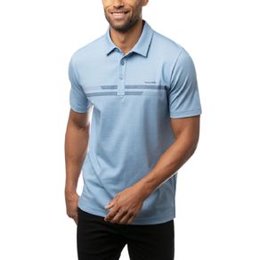 TravisMathew Men\'s Sandler Polo 4034396-Heather Lichen Blue  Size md, heather lichen blue