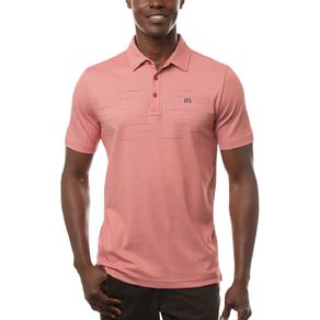 Travi Size smathew Men\'s Seas The Day Polo 4034419-Heather Garnet Rose  Size sm, heather garnet rose