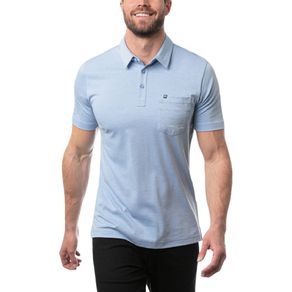 TravisMathew Men\'s Wicked Hot Polo 4034426-Heather Lichen Blue  Size md, heather lichen blue