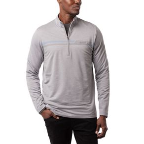 TravisMathew Men\'s Rebound 1/4 Zip Pullover 4034542-Heather Gray  Size md, heather gray