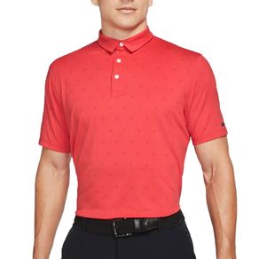 Nike Men\'s Dri-FIT Player Printed Golf Polo 4035592-Track Red/Brushed Silver  Size xl, track red/brushed silver