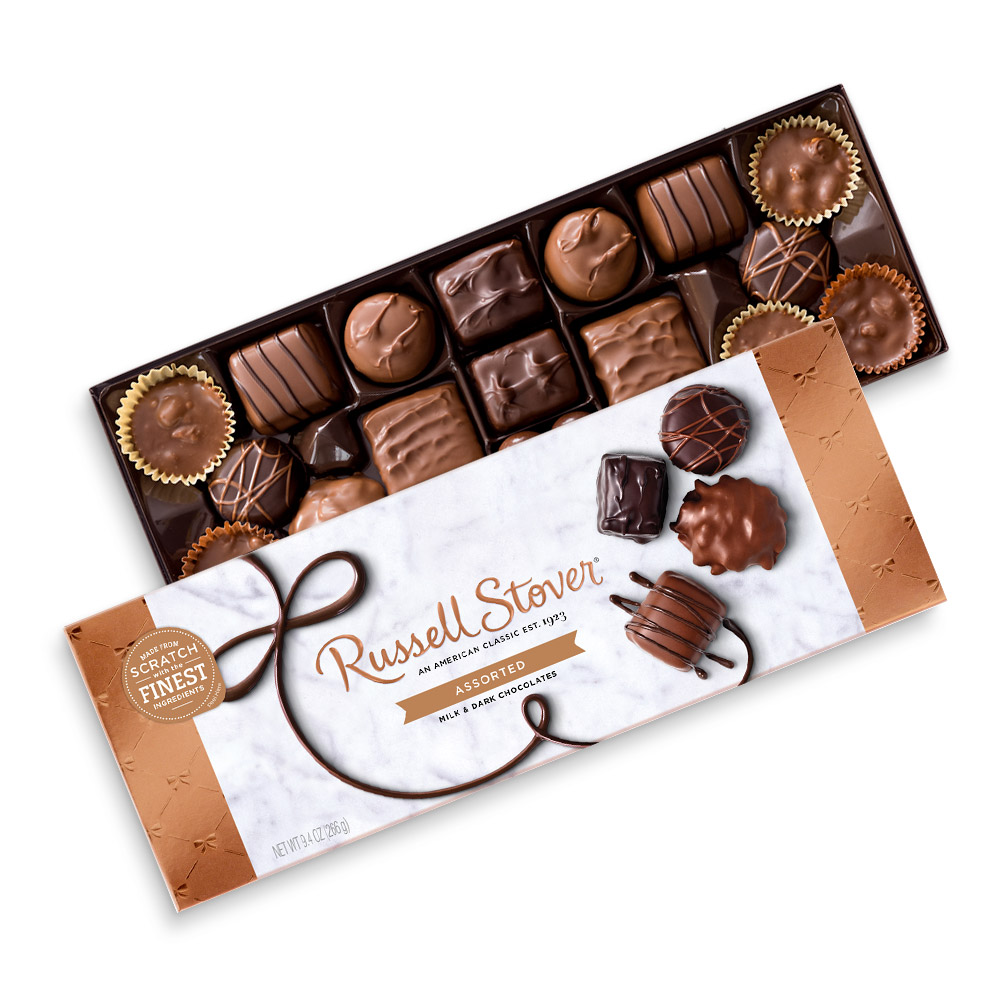 assorted chocolates, 9.4 oz. box | mixed assorted chocolates | by russell stover