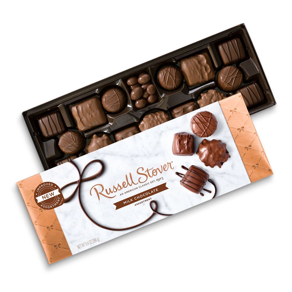 milk chocolate assortment, 9.4 oz. box | chocolates | by russell stover