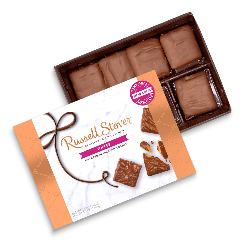 milk chocolate toffee squares, 4.1 oz. box | chocolates | by russell stover