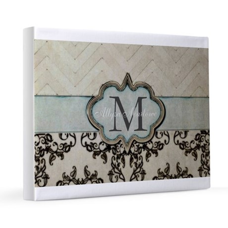 Personalize this Monogram Design 16x20 Canvas Prin